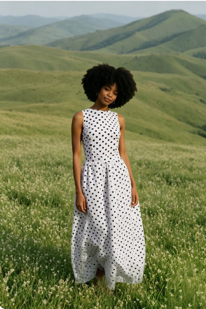 Vintage Polka Dot Work Dress