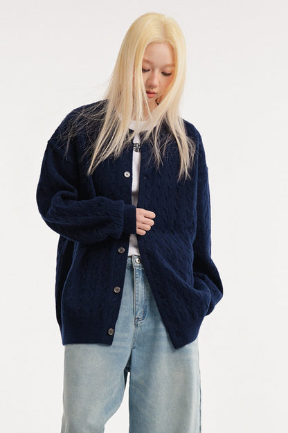 Cable Knit Vintage Cardigan