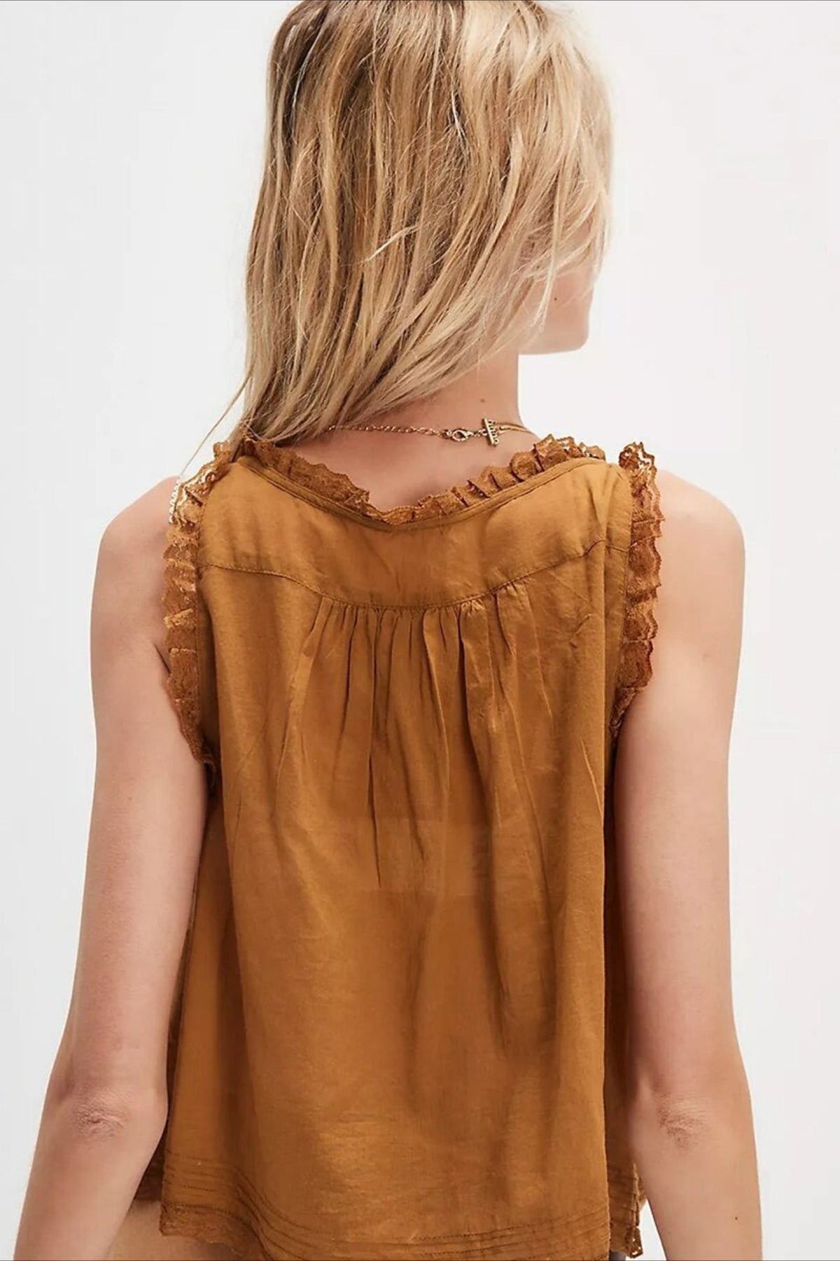 Patchwork Lace Sleeveless Top Boho Pants Set