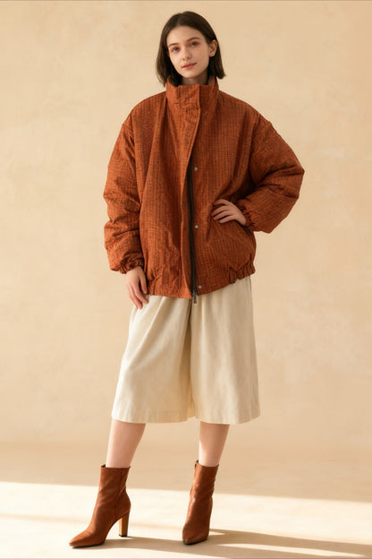 Reversible Brown Cotton Jacket