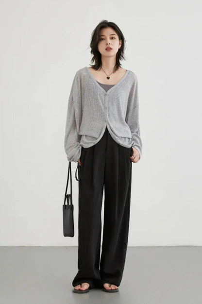 Lightweight V-Neck Knit Cardigan