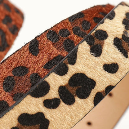Leopard Double Ring Buckle Versatile Waist Belt