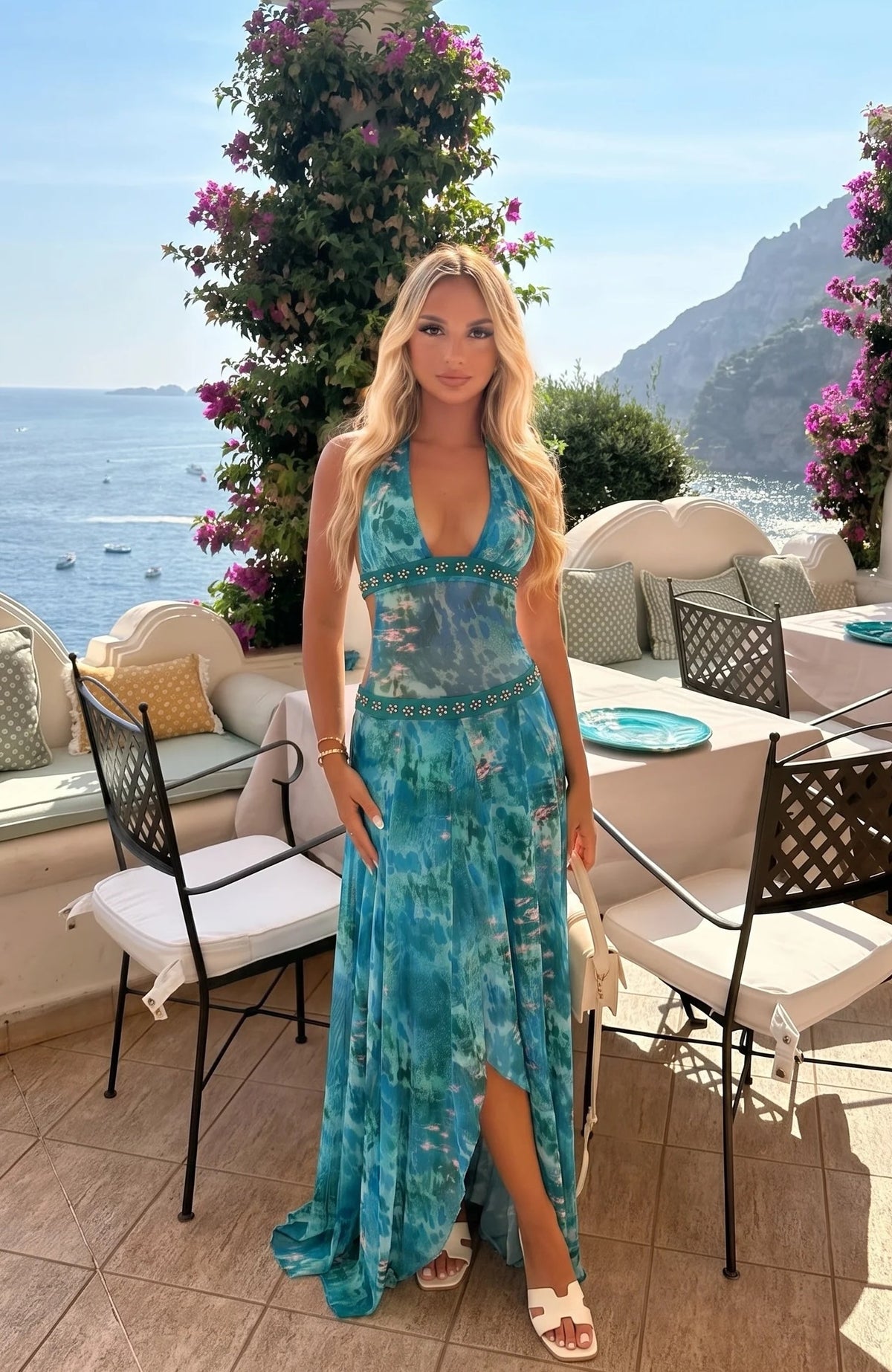 Sienna Halter Maxi Dress