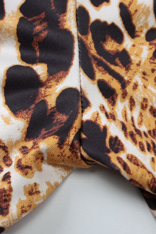Leopard Print High Waist Sculpting Biker Shorts