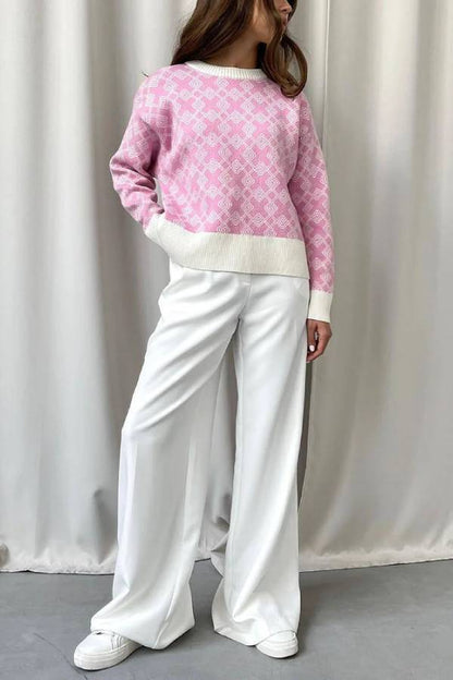 Chic on-trend Jacquard Sweater
