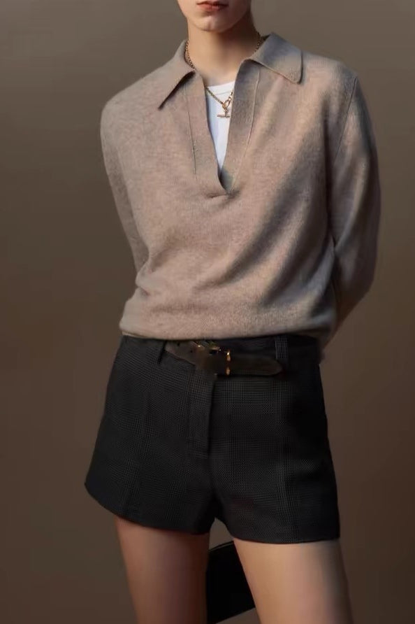 Relaxed Wool Blend Knit Top