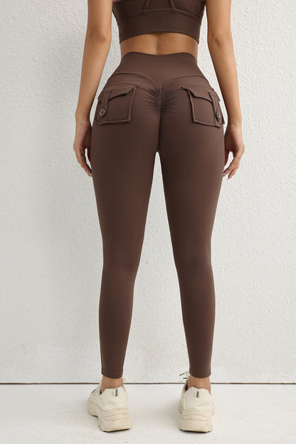 Utility Button High-Waist Booty Leggings