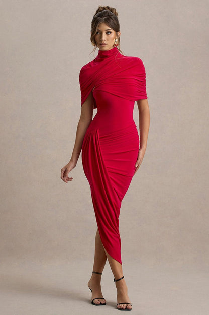 Slim Ruched Backless Chic Formal Dress