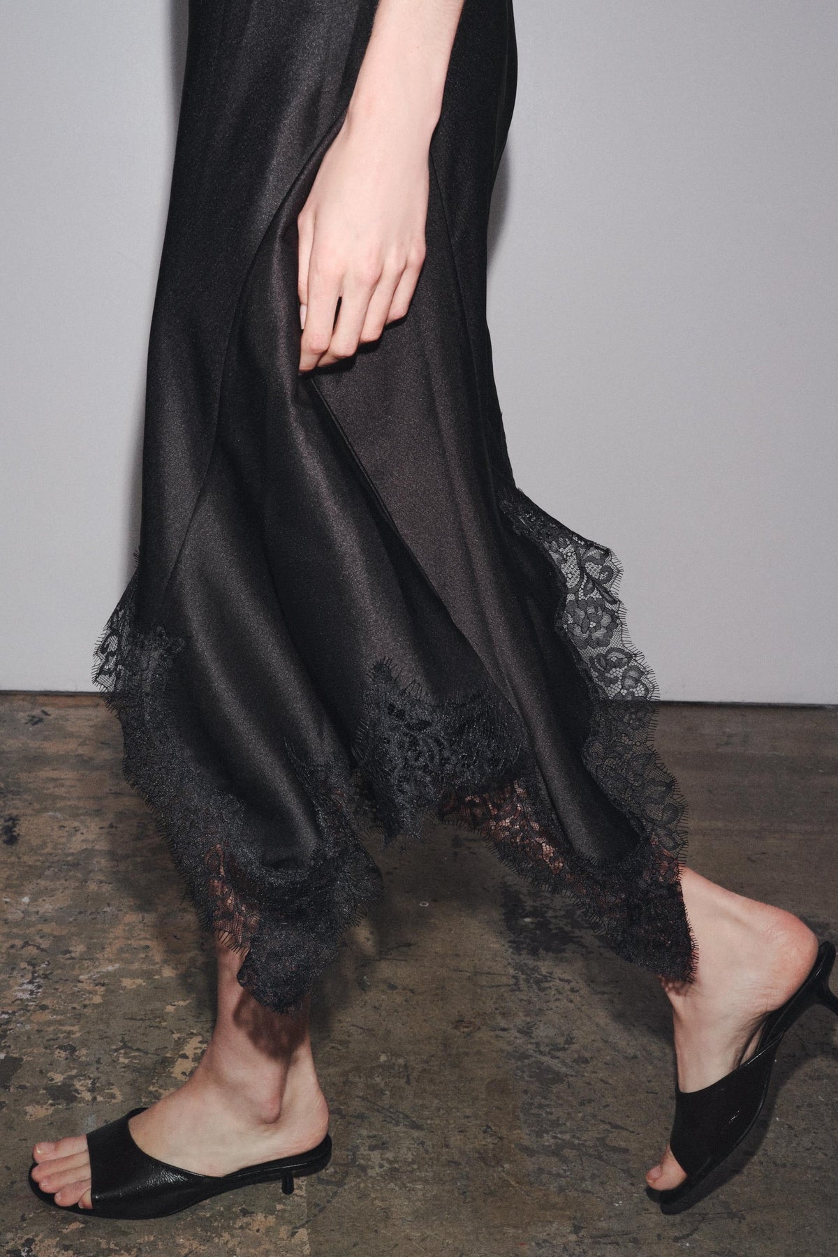 Halter Neck Lace Patchwork Dress