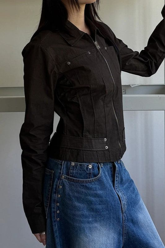 Minimalist Cargo Lapel Jacket