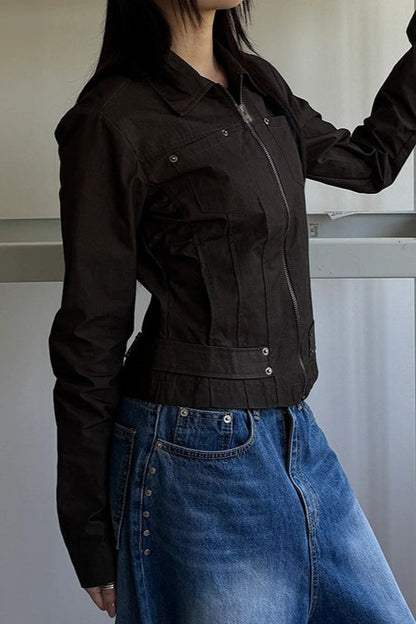 Minimalist Cargo Lapel Jacket