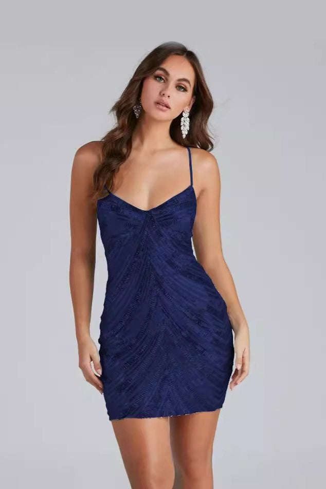 Cami Vintage Patchwork Sequin Dress