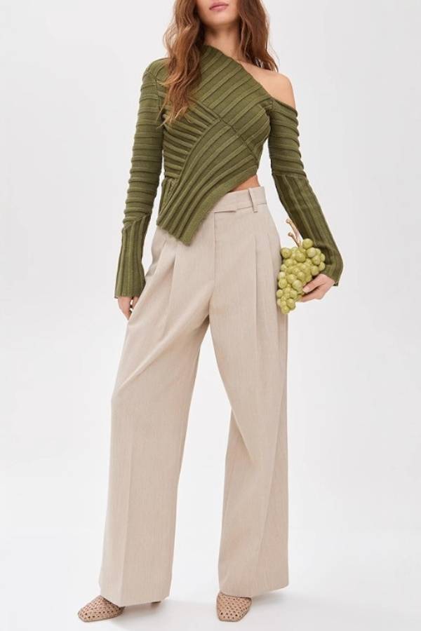 Off-Shoulder Knitted Crop Top