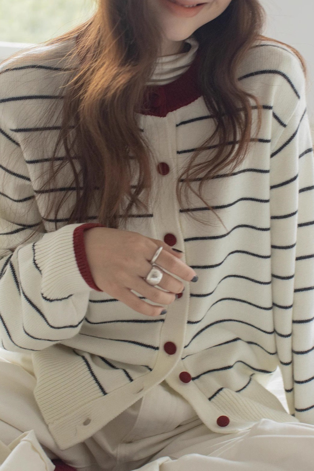 Colorblock Striped Casual Sweater