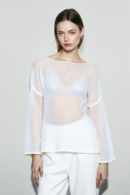 Lightweight Hollow Knit Sweater
