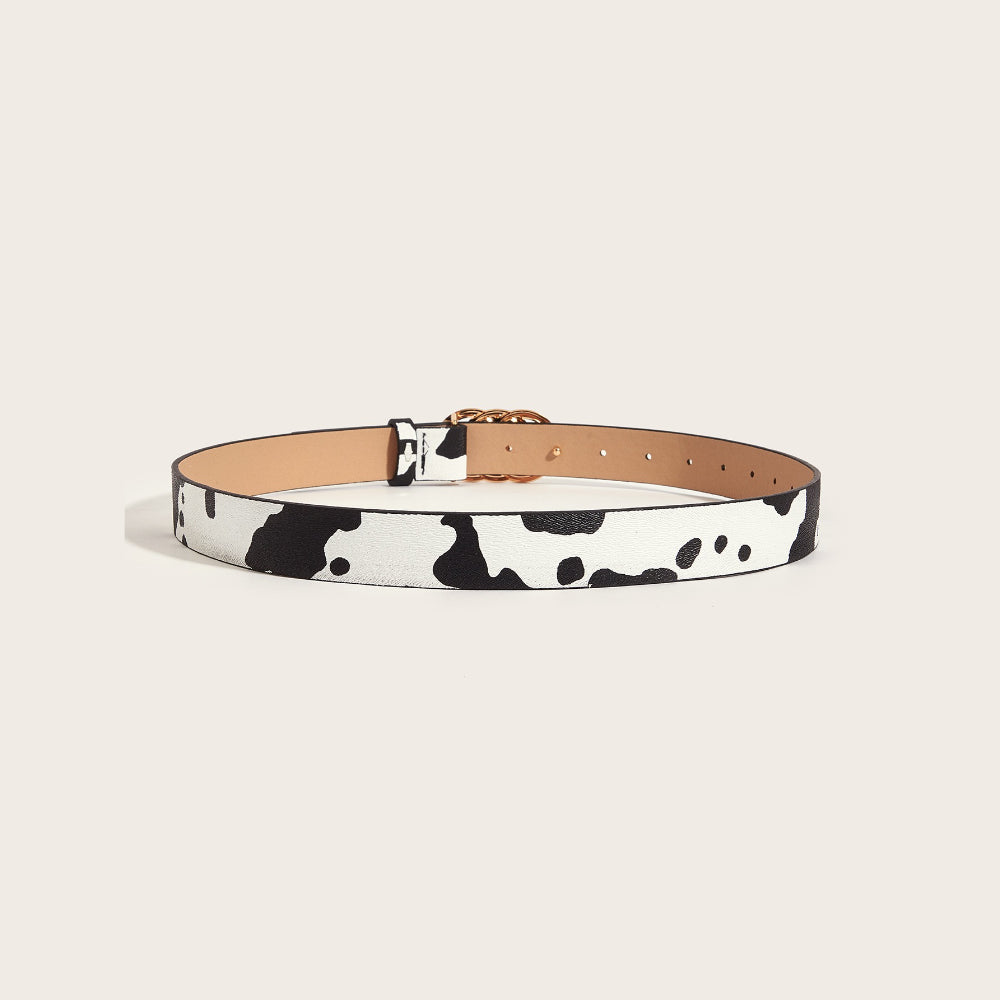 Retro Animal Print Statement Waist Belt