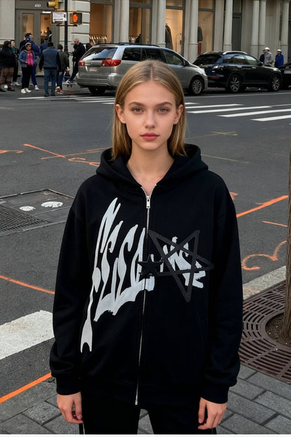 Y2K Retro Letter Hoodie