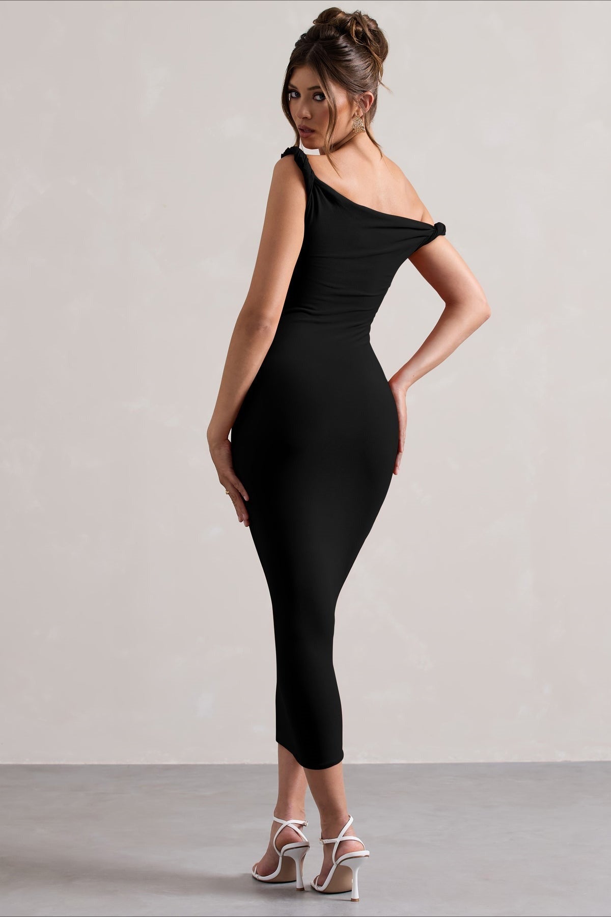 Bardot Rolled Hem Party Dress