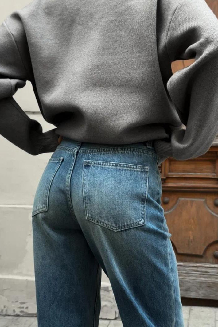 Solid Color Buttoned Sweater