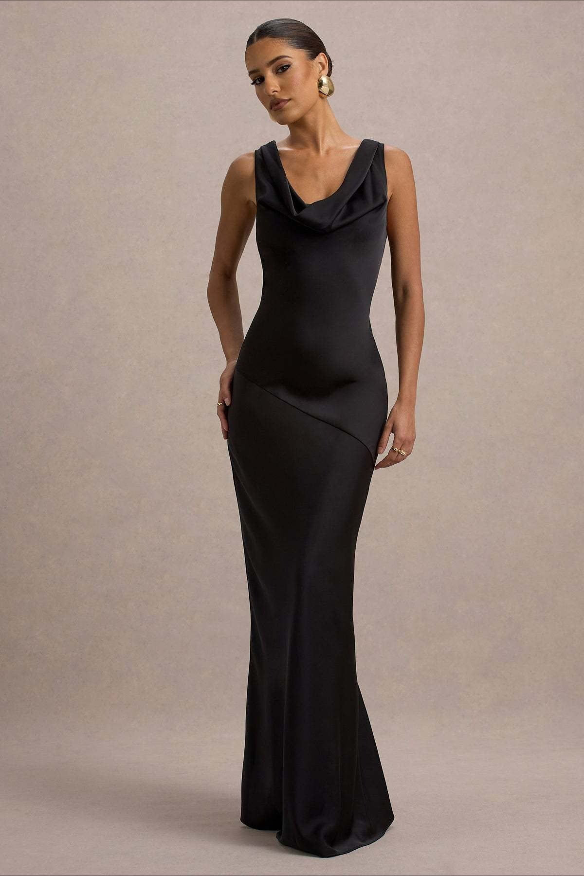 Satin Mermaid Low-Back Party Dress