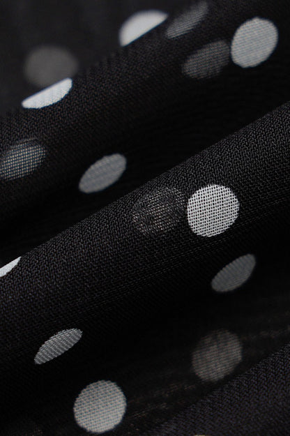 Sheer Mesh Polka Dot Spaghetti Strap Bodycon Maxi Dress