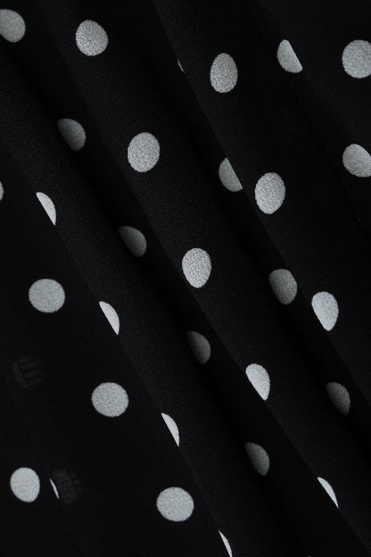 Polka Dot Halter Strapless Mini Dress