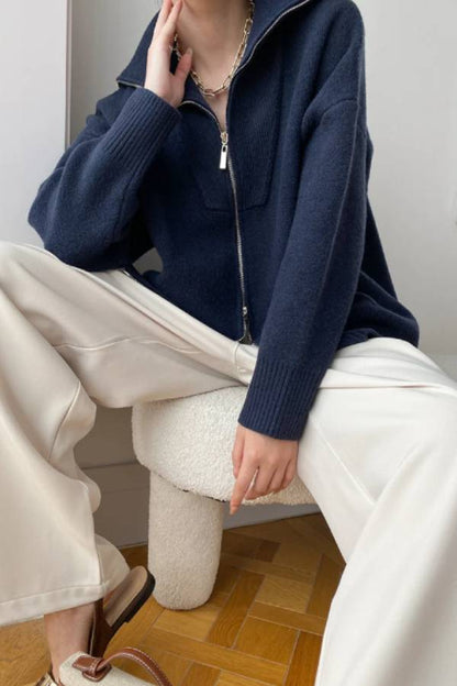 Oversized Open Collar Cardigan
