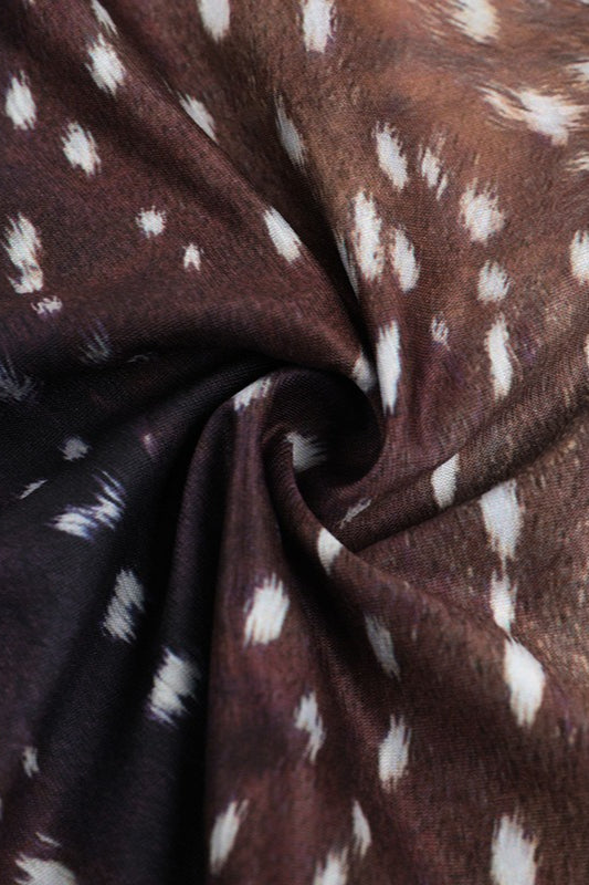 Deer Print V Neck Sleeveless Halter Top
