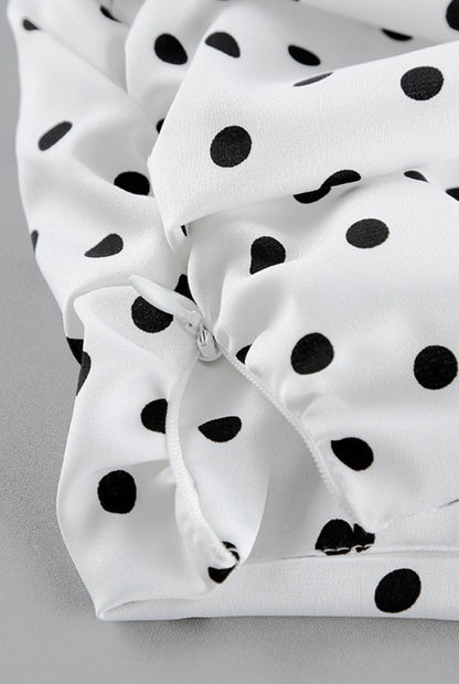 High Waist Polka Dot Bodycon Maxi Skirt