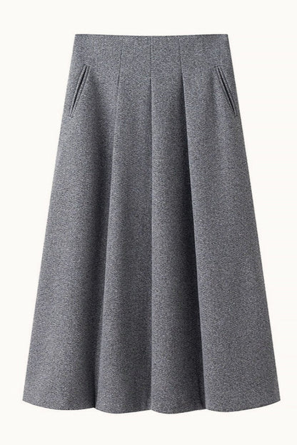 Fitted Cropped Blazer Long A Line Skirt Set