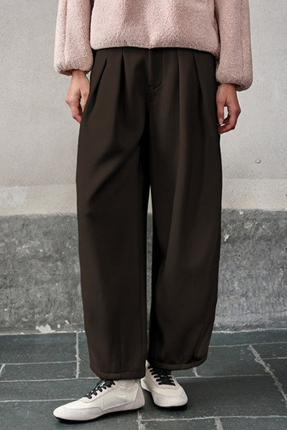 Relaxed Fit Wide Leg Knit Pants