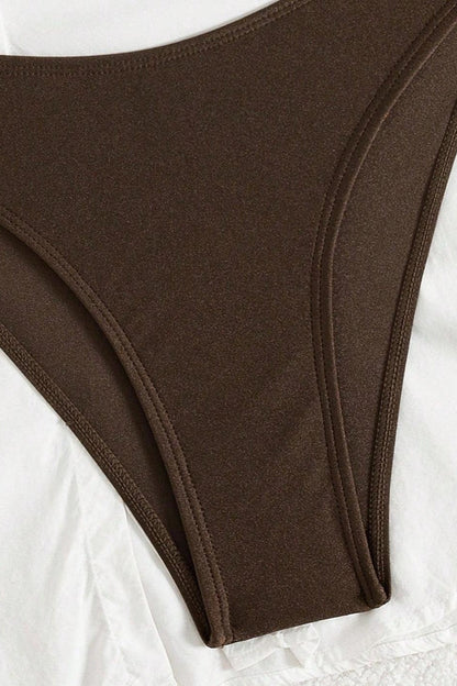 Pearl Detail Spaghetti Strap Sexy Two Piece Swim Set