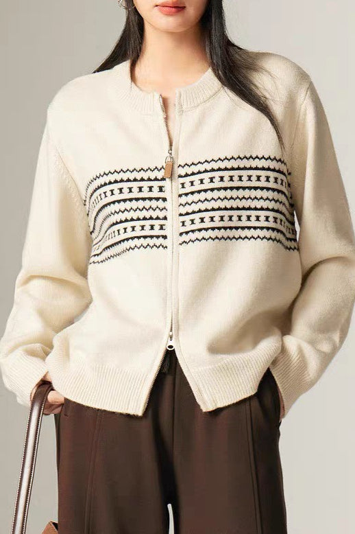 Vintage Jacquard Knit Sweater