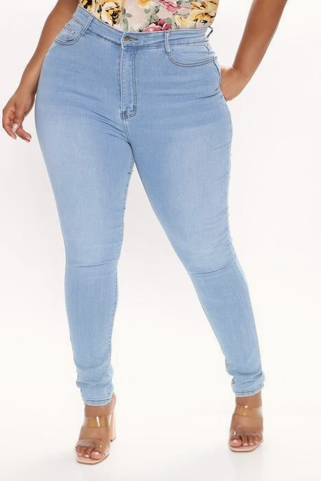 Slimming Stretch High Waist Skinny Jeans