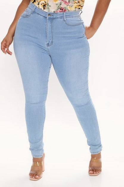 Slimming Stretch High Waist Skinny Jeans