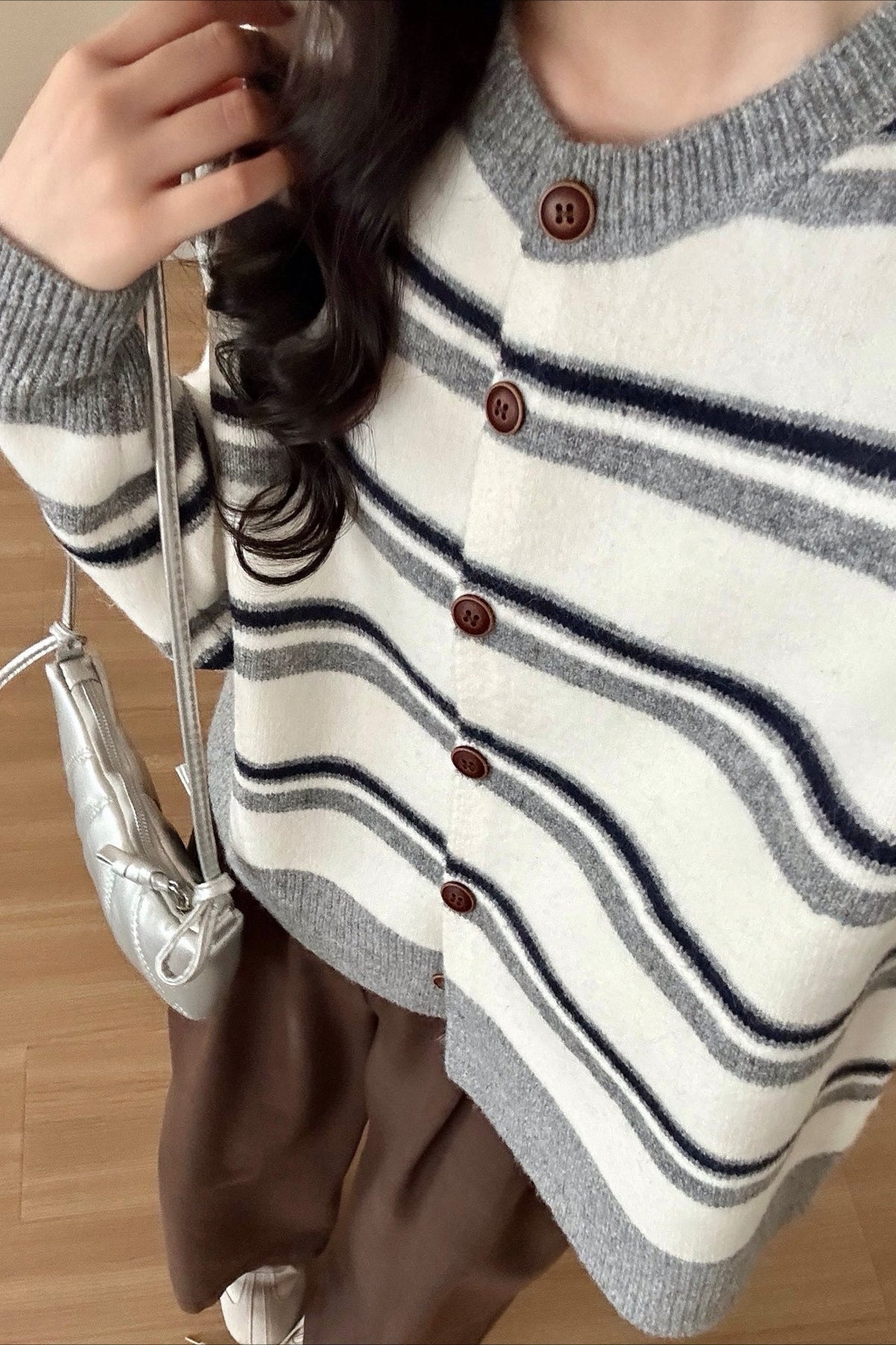 Colorblock Striped Knit Sweater