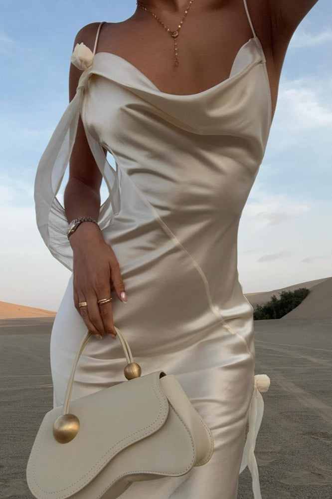 Cami Backless Maxi Silk Dress