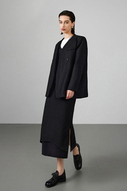 Timeless Wool Double Breasted Blazer