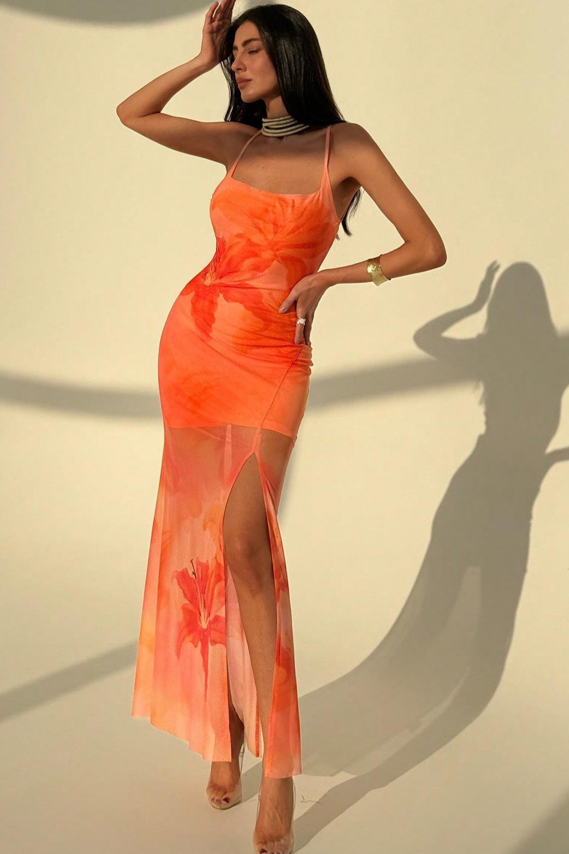 Sexy Mesh Sheer Strap Vacation Dress