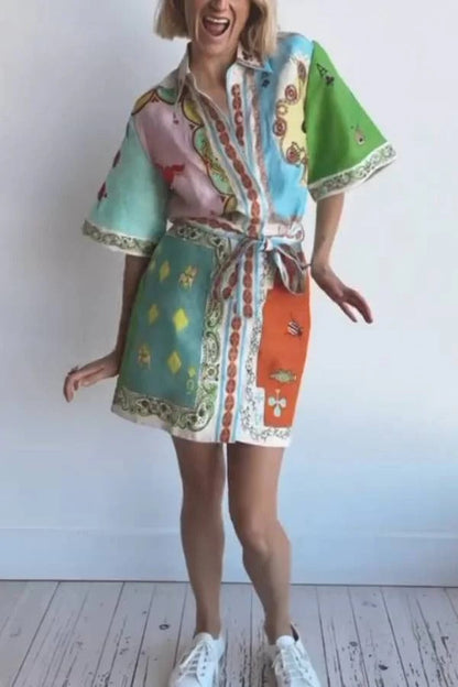 Panflay Rummy Mini Dress In Multi