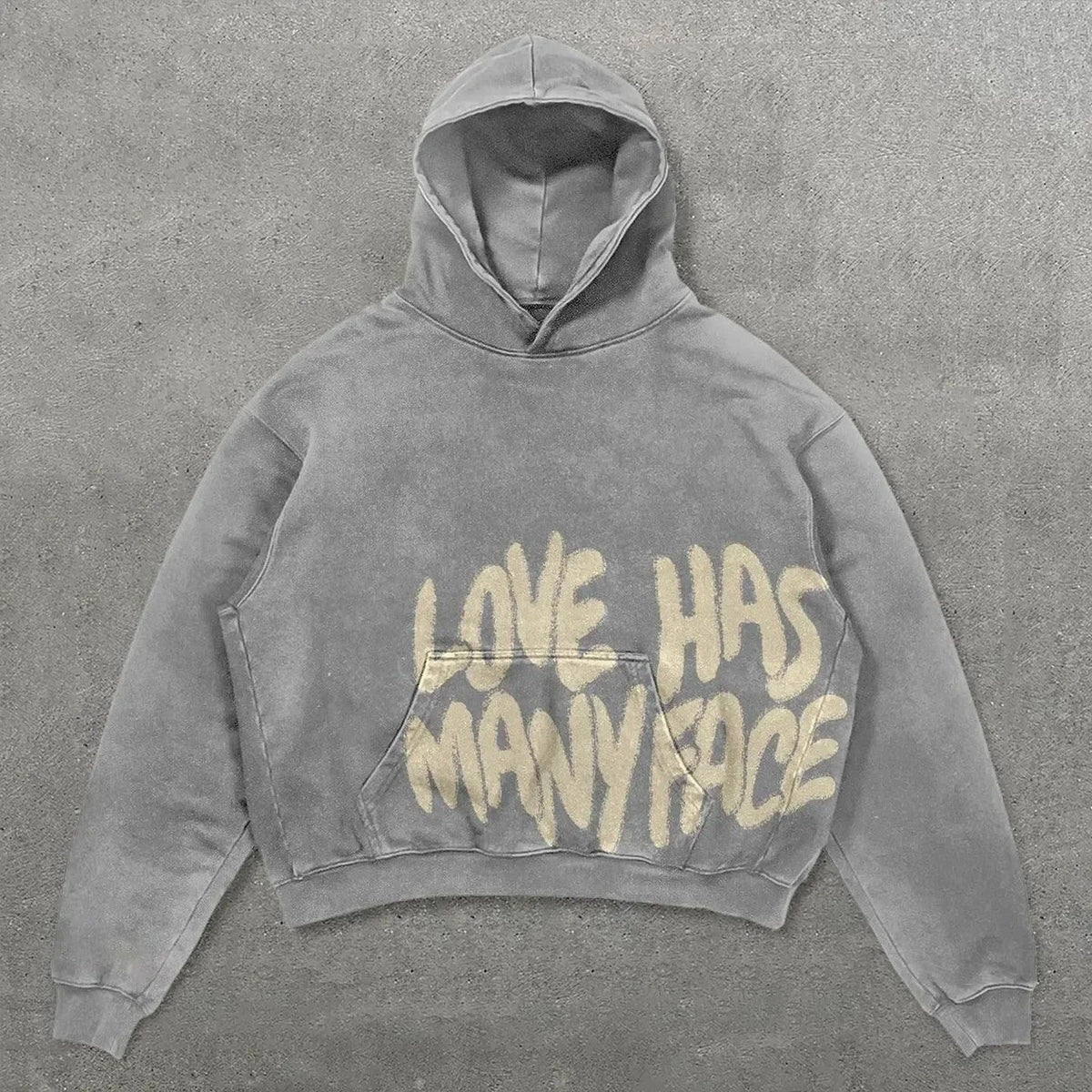 Letter Print Oversized Streetwear Hoodie