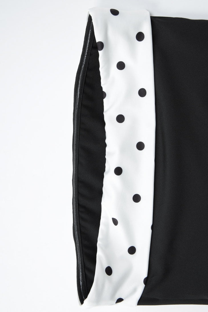 Ruched Polka Dot Strapless Slim Fit Tube Top
