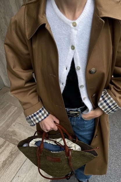 Polo Collar Single Breasted Elegant Overcoat