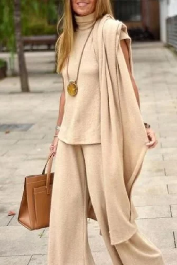 Casual Fashion Long Three-Piece Set