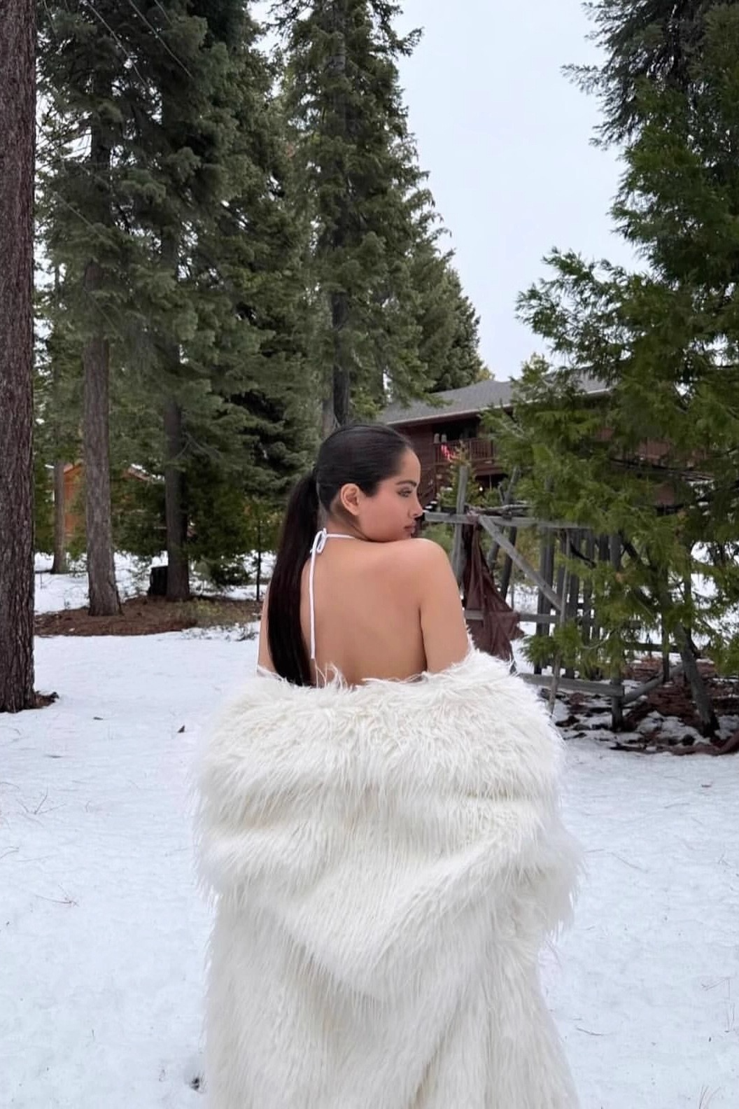 Faux Fur Long Thick Warm Plush Overcoat