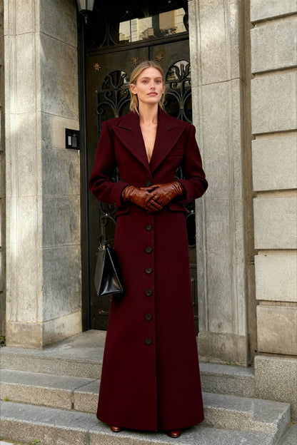 Single-Breasted Wool Coat