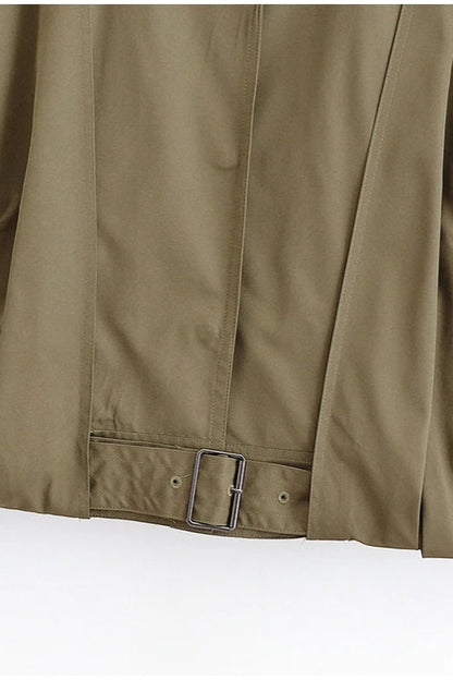 Buckle Belted Bomber Jacket