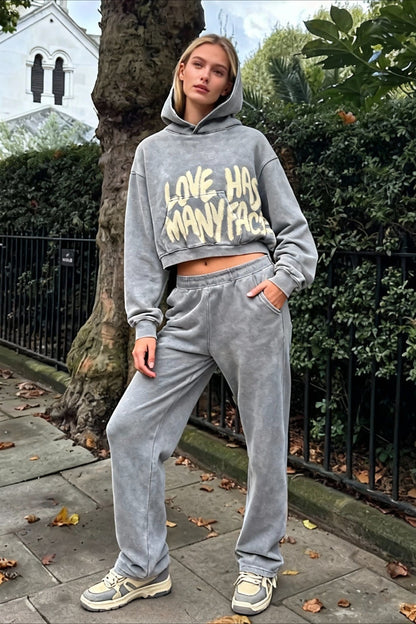 Letter Print Oversized Streetwear Hoodie