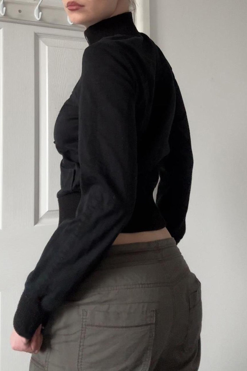 Fitted Short Band Collar Jacket
