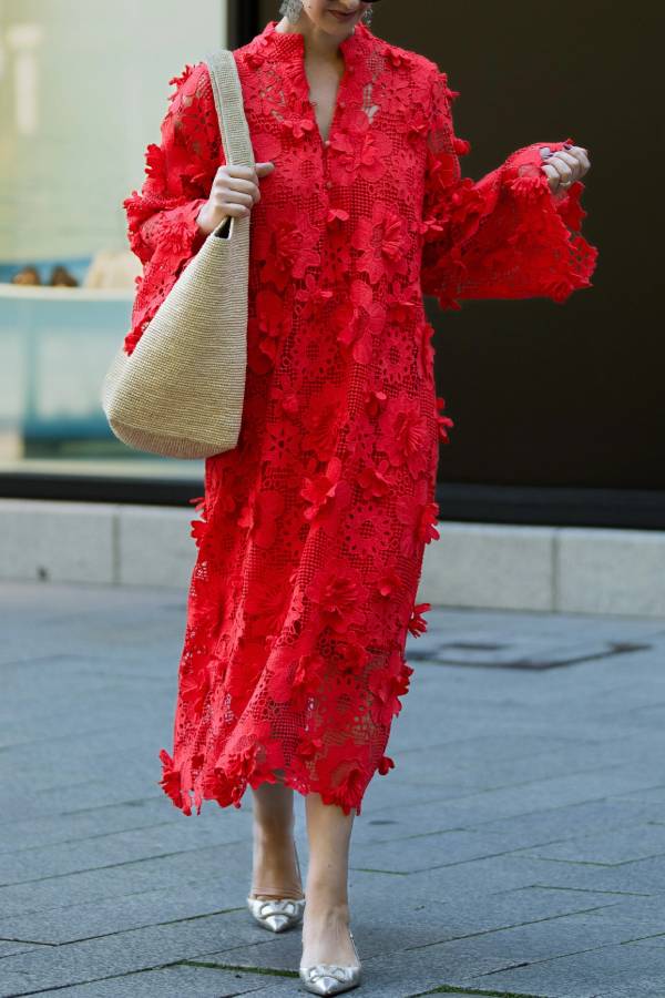 Dress Estelle Lace Red